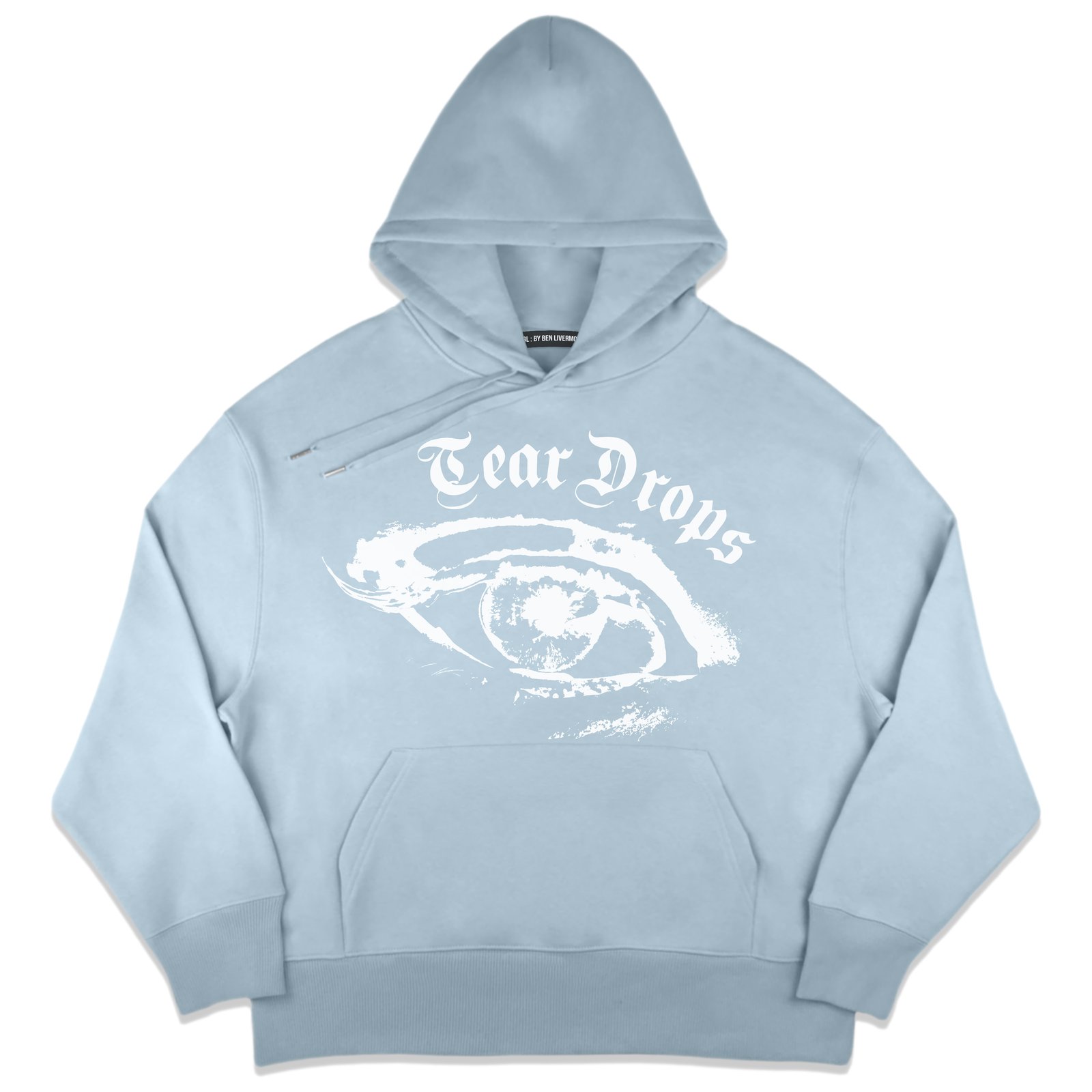 Tear Drops Hoodie Pastel Blue